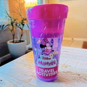 💖Disney Junior MINNIE MOUSE Travel Activity 8" Pink Cup💖 Ages 3+